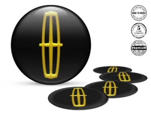 Lincoln Domed Badges Logo Stylish Wheel Stickers